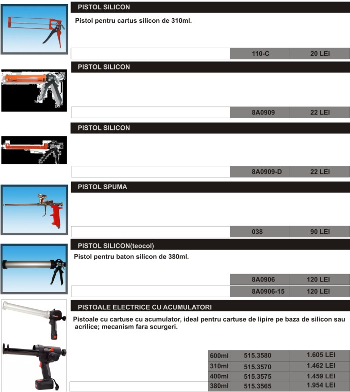 pistoale Giraffe silicon gama profesionala