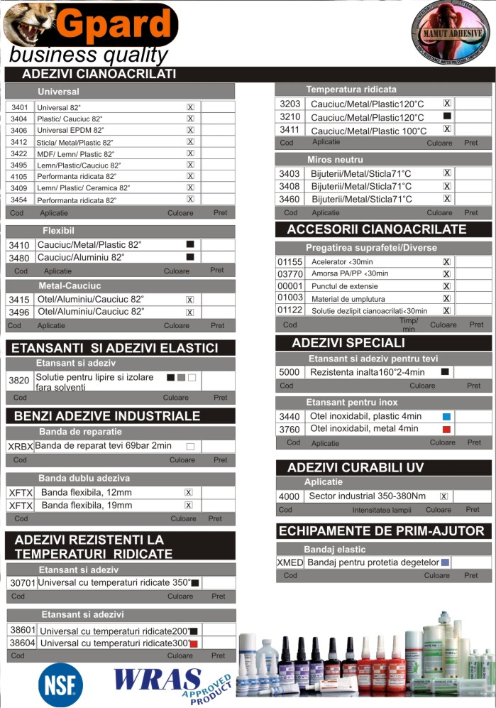 adezivi, etansanti adezivi, etansanti
