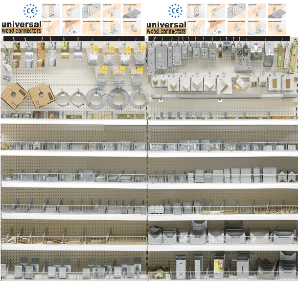 standuri conectori metalici pentru lemn
